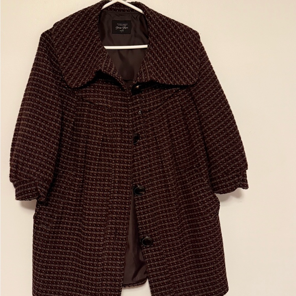 Elegant Brown Textured Blazer